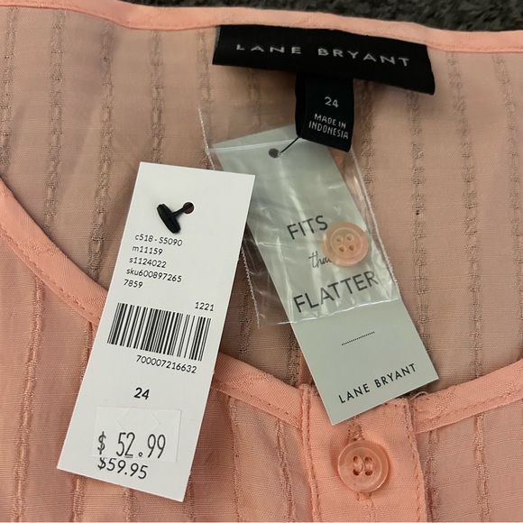 NWT Lane Bryant button down shirt sz 24 - Picture 4 of 4
